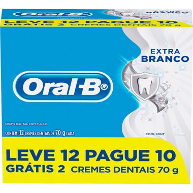 Creme Dental Extrabranco Oral B 70g Leve 12 Pague 10un.