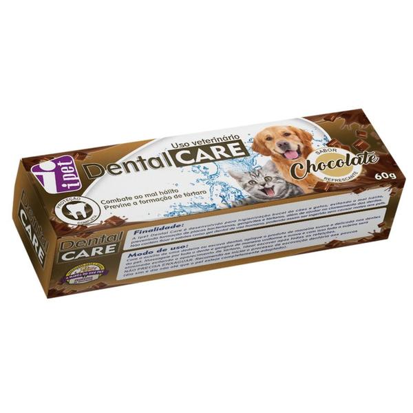Creme Dental Ipet Care Chocolate para Cães e Gatos