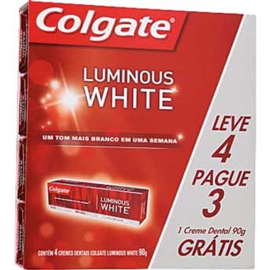 Creme Dental Luminous White Colgate 70g Leve 4 Pague 3