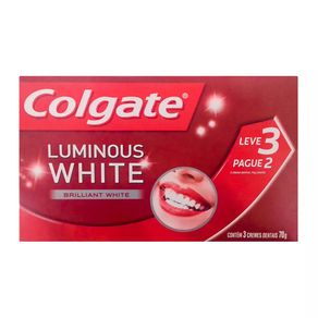 Creme Dental Luminous White Colgate 70g Leve 3 Pague 2