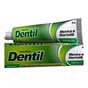 Creme Dental Natural S/ Flúor Menta/Hortelã 90g Dentil