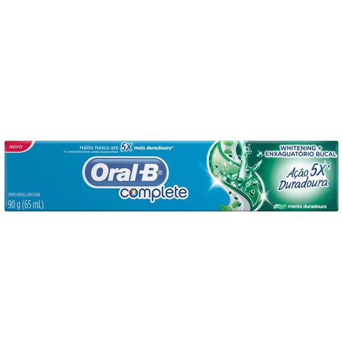 Creme Dental Oral-B Complete 5x Ação Duradoura 90g
