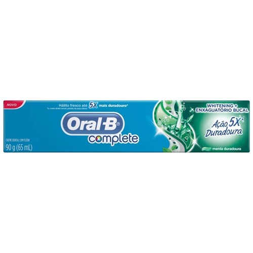 Creme Dental Oral-B Complete Ação Duradoura 90g