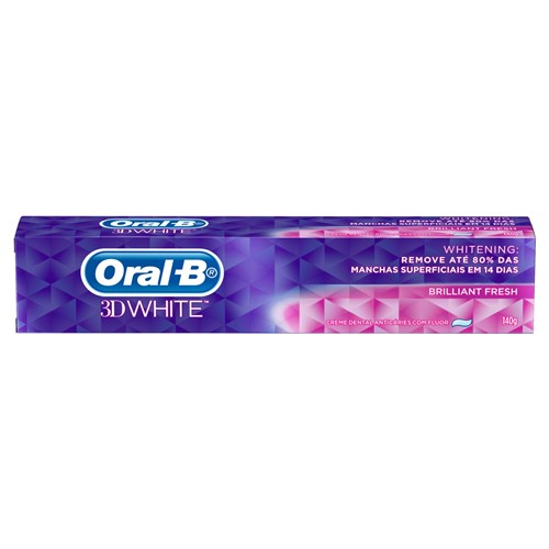 Creme Dental Oral-B 3D White Brilliant Fresh - 140G