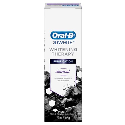 Creme Dental Oral B 3d White Whitening Therapy Carvão 102g