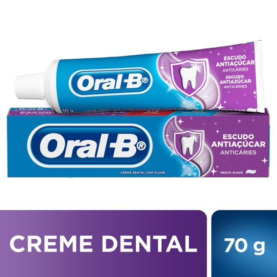 Creme Dental Oral B Escudo Antiaçucar 70g