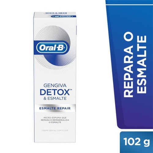 Creme Dental Oral-B Gengiva Detox & Esmalte 102g Creme Dental Oral B Detox & Esmalte Repair 102g