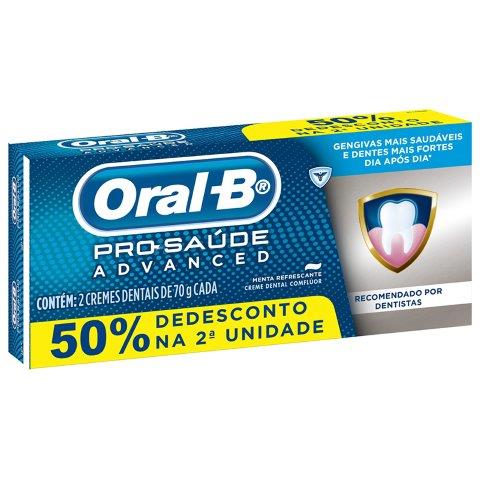 Creme Dental Oral-B Pro-Saúde Advanced 2x70g