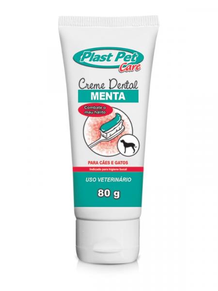 Creme Dental Plast Pet Care Menta 80 G