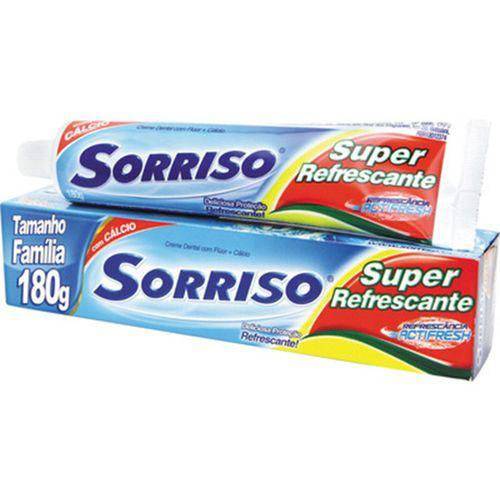 Creme Dental Sorriso com Cálcio Super Refrescante 180g