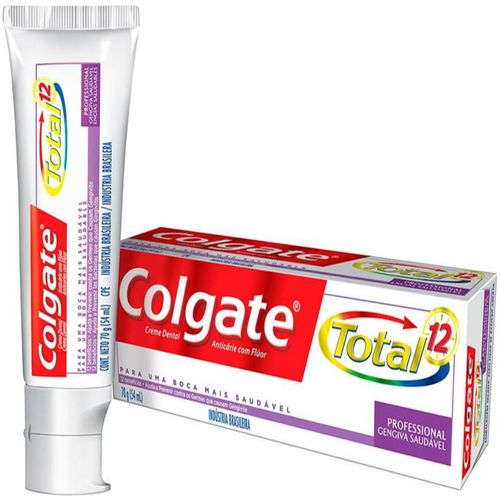Creme Dental Terapeutico Colgate 70g Total 12 Professional Gengiva