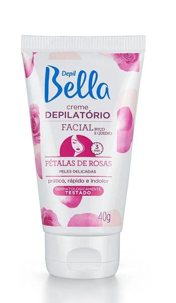 Creme Depilatório Facial Petálas de Rosas para Peles Delicadas 40g - Depil Bella