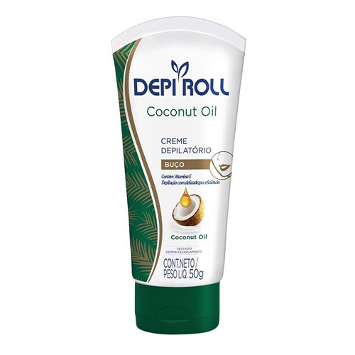 Creme Depilatório para Buço DepiRoll Coconut Oil 50g