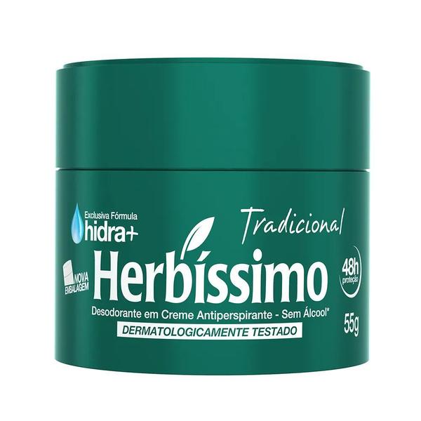 Creme Desodorante Antitranspirante Tradicional 55g Herbíssim - Herbíssimo