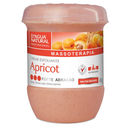 Creme Esfoliante Forte Abrasão Apricot 650g D'agua Natural - 6un