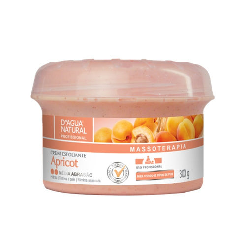 Creme Esfoliante Média Abrasão Apricot 300g D'agua Natural - 6un