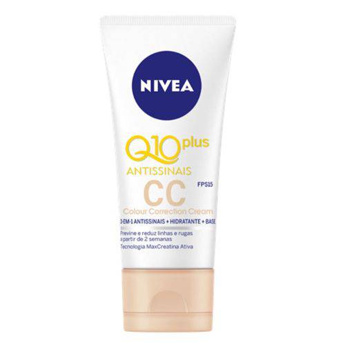 Creme Facial Anti-idade Nivea 50ml Q10 Antissinais Cc Cream