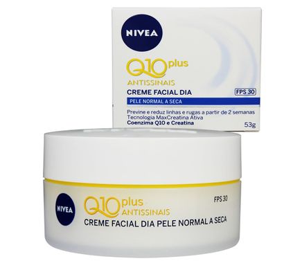 Creme Facial Dia Q10 Plus Antissinais Pele Normal a Seca FPS30 53g - Nivea