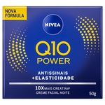 Creme facial nivea q10 power antissinais + elasticidade 10x mais creatina 50g noite