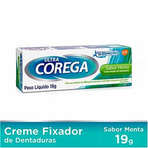 Creme Fixador de Dentadura Ultra Corega Menta - 19 G