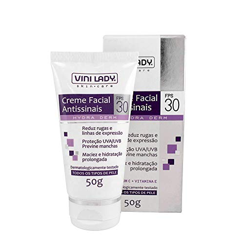 Creme Hidratante Facial Vini Lady Antissinais FPS 30-50g