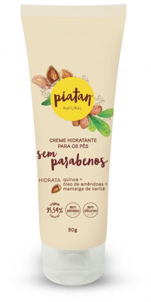Creme Natural Vegano Piatan para os Pés Hidrata 80g SEM PARABENOS