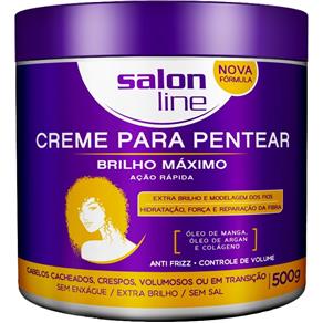 Creme para Pentear Brilho Maximo Salon Line 500G