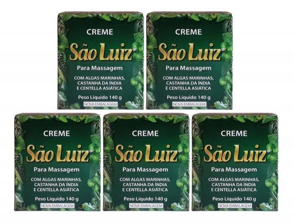 Creme São Luiz para Massagem 140g Original Kit 5 Unidades