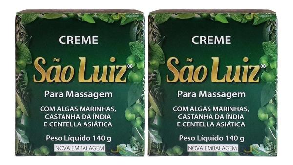Creme São Luiz Para Massagem 140g Original Kit 2 Unidades