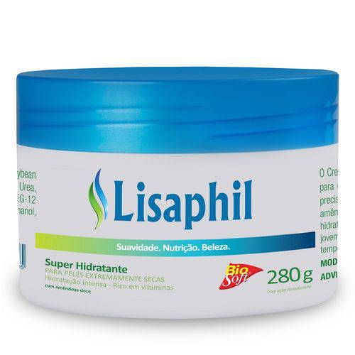 Creme Super Hidratante Lisaphil Bio Soft 280g
