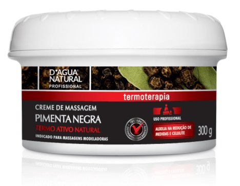 Creme Termoativo Oleo de Pimenta Negra 300G Dagua Natural