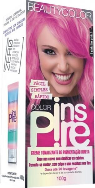 Creme Tonalizante Color Inspire Sink The Pink 100g Rosa - Beautycolor