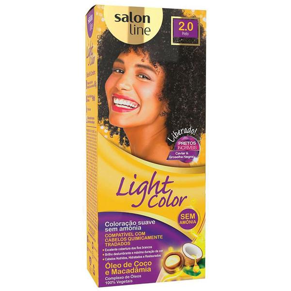 Creme Tonalizante Light Color Profissional 2.0 Preto - Salon Line
