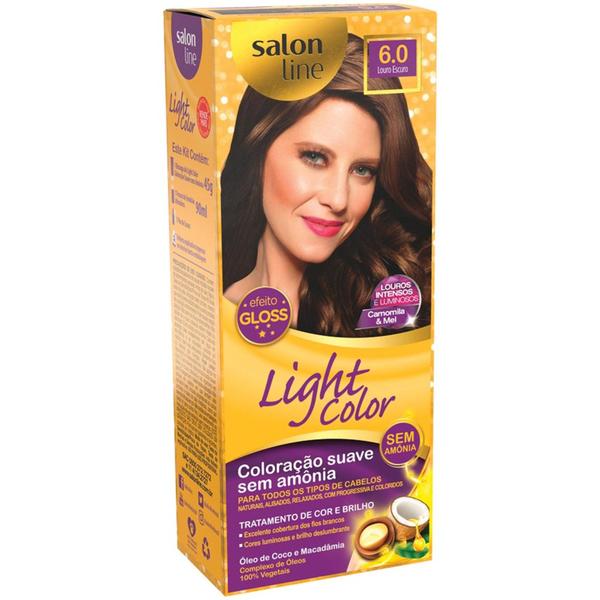 Creme Tonalizante Light Color Profissional 6.0 Louro Escuro - Salon Line - Lightcolor
