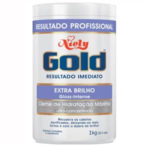 Creme Tratamento Niely Gold Extra Brilho - 430G