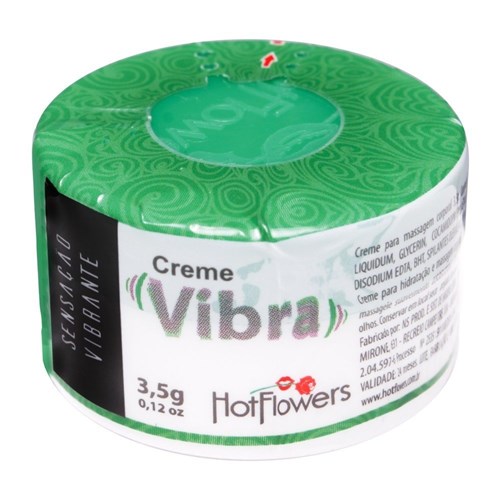 Creme Vibra Excitante Pote Verde 3,5G Hot Flowers