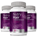 Crescimento E Vitamina Para Cabelo Nutry Hair Original - 3 Un