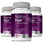 Crescimento E Vitamina Para Cabelo Nutry Hair Original - 3 Un