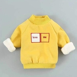 Criança Half-alta Collar Sweater mangas compridas Top Pullover para bebê