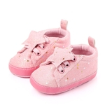 Criança infantil do bebê macia Sole antiderrapantes Prewalker Lantejoula Star Shoes