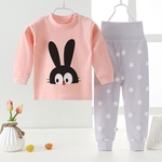 Criança Pijamas Set torno do pescoço Top + cintura elástica calças Casual Wear Início para o bebê Boys and Girls