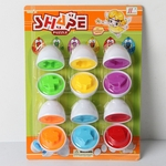 Criança Simulate ovo Forma Cores formas Correspondência de Blocos de Puzzle Toy aleatória Estilo