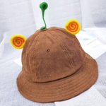 Crianças Bebés Meninos Meninas finas protectores solares desenhos animados Sprouts de feijão forma de balde Hat