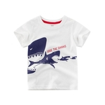 Crianças Boy Verão Stripe Impresso Algodão Macio T-shirt