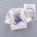 Crianças Criança Bebê 1 ~ 3 Anos Velho Outono Inverno Koala Bonito Dos Desenhos Animados Camisola Leite Silk Camisa De Manga Comprida