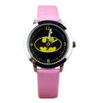 Crianças dos desenhos animados Batman Belt Quartz Relógio Student Ponteiro Luminoso Relógio de pulso