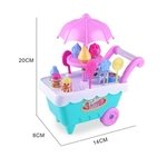 Crianças Role Play Brinquedos Mini Bombom Carrinho Ice Cream Shop destacável Cart Toy S7JN