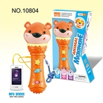 Crianças sem fio bonito do animal dos desenhos animados microfone Brinquedos Mic Karaoke Musical acoplável Toy Instrumento Telefone