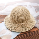 Crianças Straw Hat Meninas da praia protetor solar chapéu do verão Gostar