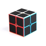 Crianças 2x2 Liso Fibra de Carbono Rotating Magic Cube Toy enigma Apaziguador